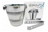 Balde De Gelo E Pegador Inox Glamour 12cm Fratelli